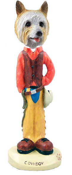 Silky Terrier Cowboy Doogie Collectible Dog Figurine