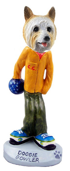 Silky Terrier Bowler Doogie Collectible Dog Figurine