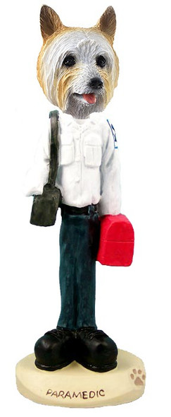 Silky Terrier Paramedic Doogie Collectible Dog Figurine