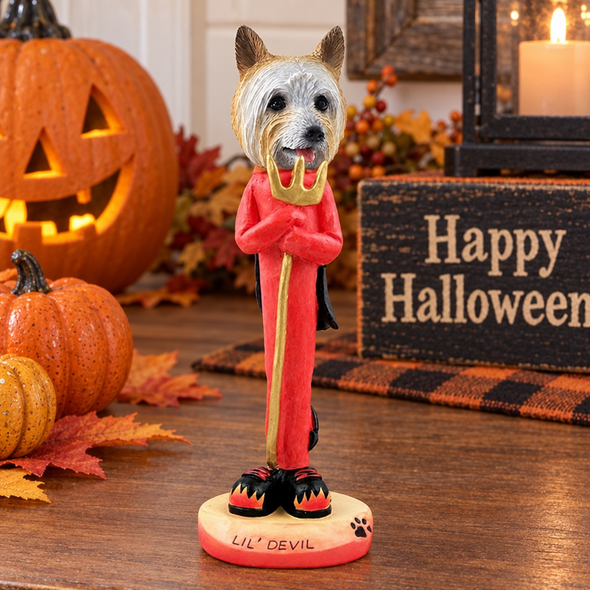 Silky Terrier Lil Devil Doogie Collectible Dog Figurine