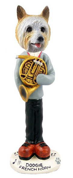 Silky Terrier French Horn Doogie Collectible Dog Figurine