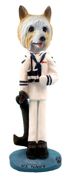 Silky Terrier U S Navy Doogie Collectible Dog Figurine