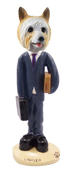 Silky Terrier Lawyer Doogie Collectible Dog Figurine