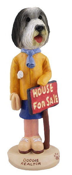 Bearded Collie Female Realtor Doogie Collectible Dog Figurine