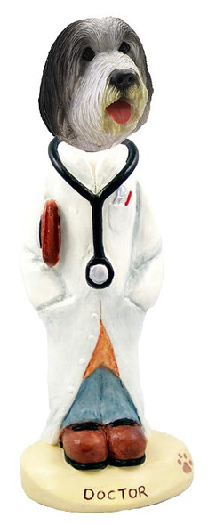 Bearded Collie Doctor Doogie Collectible Dog Figurine