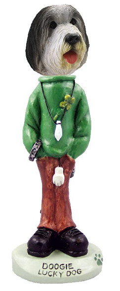 Bearded Collie Lucky Doogie Collectible Dog Figurine
