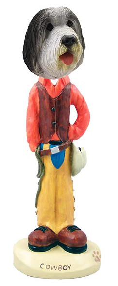 Bearded Collie Cowboy Doogie Collectible Dog Figurine