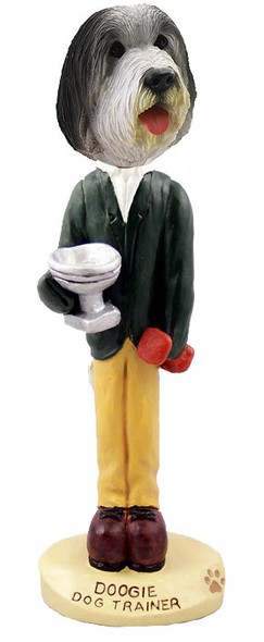 Bearded Collie Trainer Doogie Collectible Dog Figurine