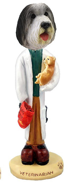 Bearded Collie Veterinarian Doogie Collectible Dog Figurine