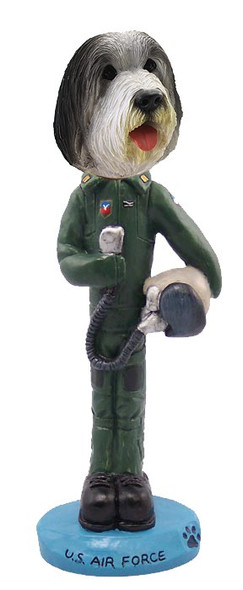 Bearded Collie U S Air Force Doogie Collectible Dog Figurine