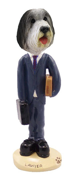 Bearded Collie Lawyer Doogie Collectible Dog Figurine