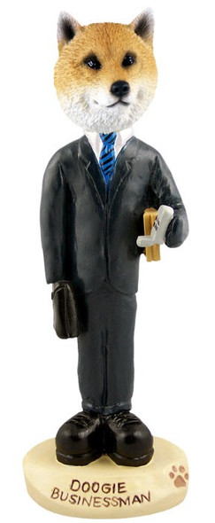 Shiba Inu Businessman Doogie Collectible Dog Figurine