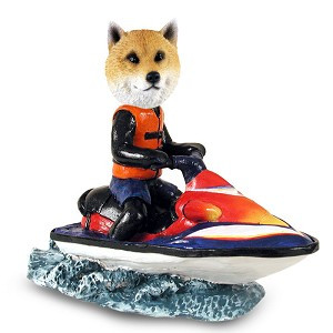 Shiba Inu Jet Ski Doogie Collectible Dog Figurine