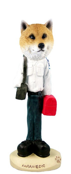Shiba Inu Paramedic Doogie Collectible Dog Figurine