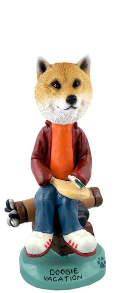 Shiba Inu Vacation Doogie Collectible Dog Figurine