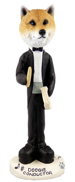 Shiba Inu Conductor Doogie Collectible Dog Figurine
