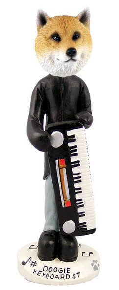 Shiba Inu Keyboardist Doogie Collectible Dog Figurine