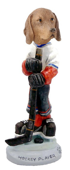 Vizsla Hockey Player Doogie Collectible Dog Figurine