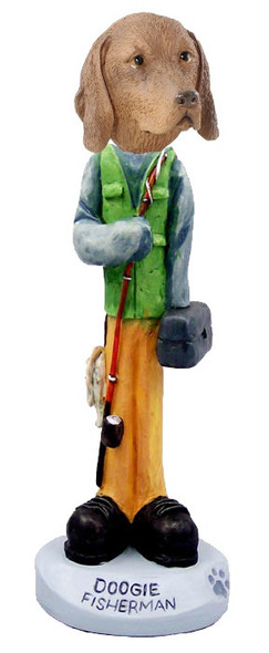Vizsla Fisherman Doogie Collectible Dog Figurine