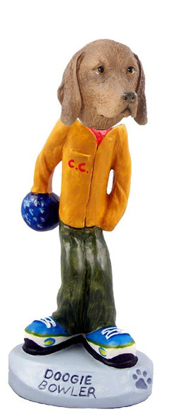 Vizsla Bowler Doogie Collectible Dog Figurine