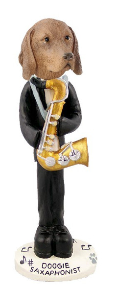 Vizsla Saxophonist Doogie Collectible Dog Figurine