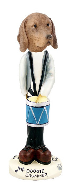 Vizsla Drummer Doogie Collectible Dog Figurine