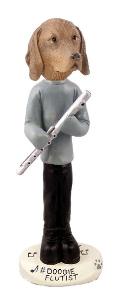 Vizsla Flutist Doogie Collectible Dog Figurine