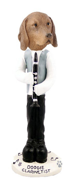 Vizsla Clarinetist Doogie Collectible Dog Figurine