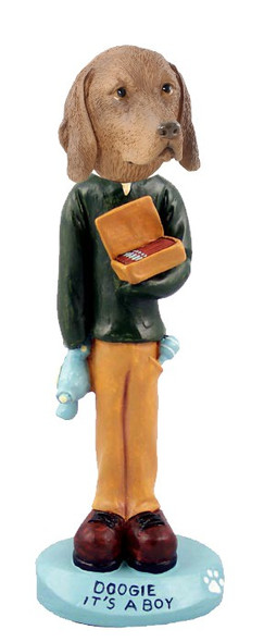 Vizsla It's a Boy Doogie Collectible Dog Figurine