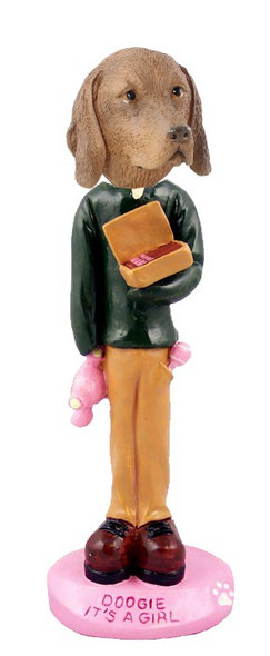 Vizsla It's a Girl Doogie Collectible Dog Figurine