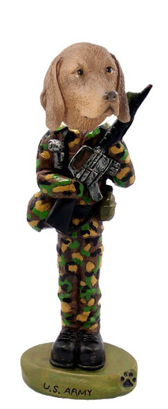 Vizsla U S Army Doogie Collectible Dog Figurine