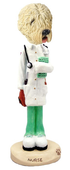 Soft Coated Wheaten Terrier Nurse Doogie Collectible Dog Figurine