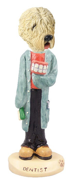 Soft Coated Wheaten Terrier Dentist Doogie Collectible Dog Figurine