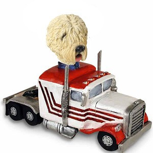 Soft Coated Wheaten Terrier Truck Tractor Doogie Collectible Dog Figurine