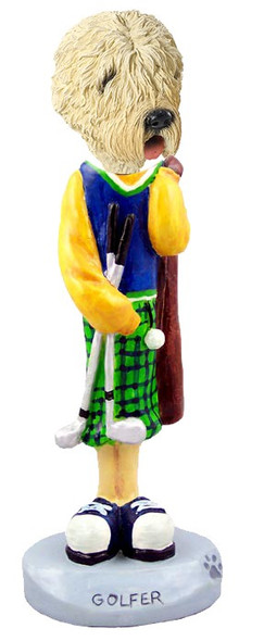 Soft Coated Wheaten Terrier Golf Doogie Collectible Dog Figurine