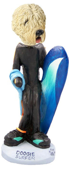 Soft Coated Wheaten Terrier Surfer Doogie Collectible Dog Figurine
