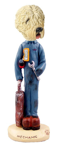 Soft Coated Wheaten Terrier Mechanic Doogie Collectible Dog Figurine