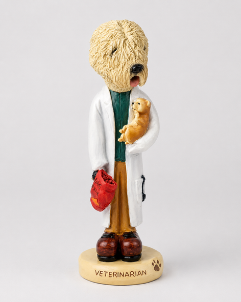 Soft Coated Wheaten Terrier Veterinarian Doogie Collectible Dog Figurine