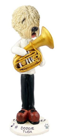 Soft Coated Wheaten Terrier Tuba Doogie Collectible Dog Figurine
