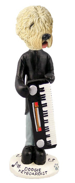 Soft Coated Wheaten Terrier Keyboardist Doogie Collectible Dog Figurine