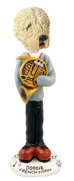 Soft Coated Wheaten Terrier French Horn Doogie Collectible Dog Figurine