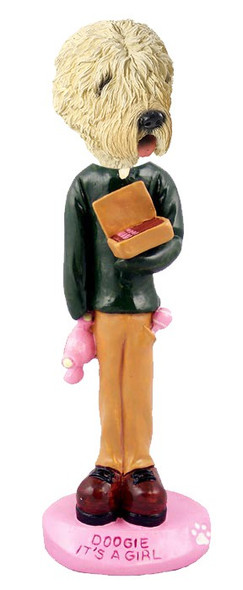 Soft Coated Wheaten Terrier It's a Girl Doogie Collectible Dog Figurine