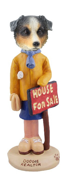 Blue Australian Shepherd Female Realtor Doogie Collectible Dog Figurine