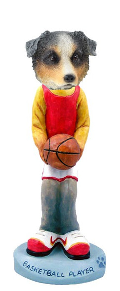 Blue Australian Shepherd Basketball Doogie Collectible Dog Figurine