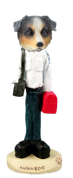 Blue Australian Shepherd Paramedic Doogie Collectible Dog Figurine