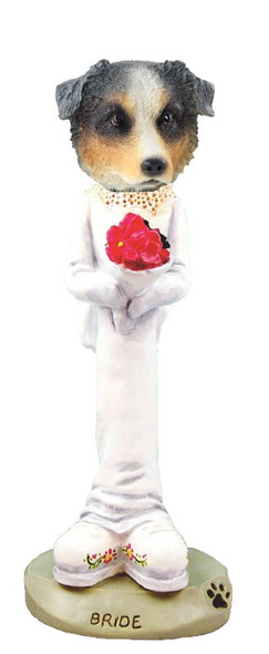 Blue Australian Shepherd Bride Doogie Collectible Dog Figurine