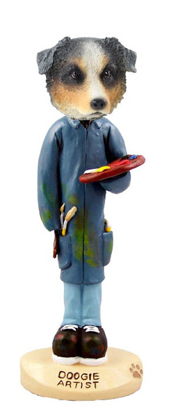 Blue Australian Shepherd Artist Doogie Collectible Dog Figurine