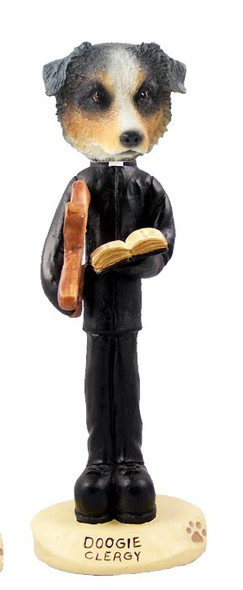 Blue Australian Shepherd Clergy Doogie Collectible Dog Figurine