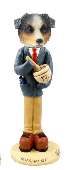 Blue Australian Shepherd Pharmacist Doogie Collectible Dog Figurine