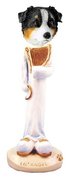 Tricolor Australian Shepherd Lil Angel Doogie Collectible Dog Figurine